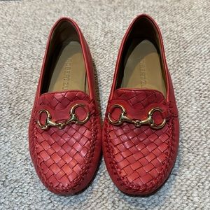 Robert Zur smooth red leather loafers size 6M